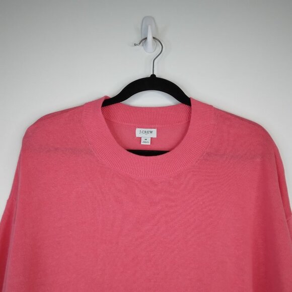 J. Crew Oversized Lightweight Pink Sweater Size M - Picture 2 of 10